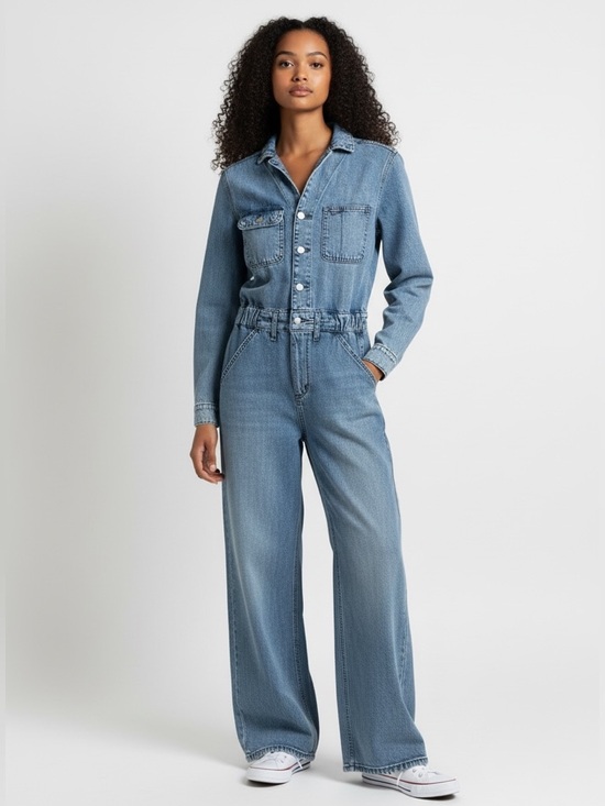 Universal Thread Denim - Universal Thread Denim Jumpsuit Utility Wide Leg Blue NWT